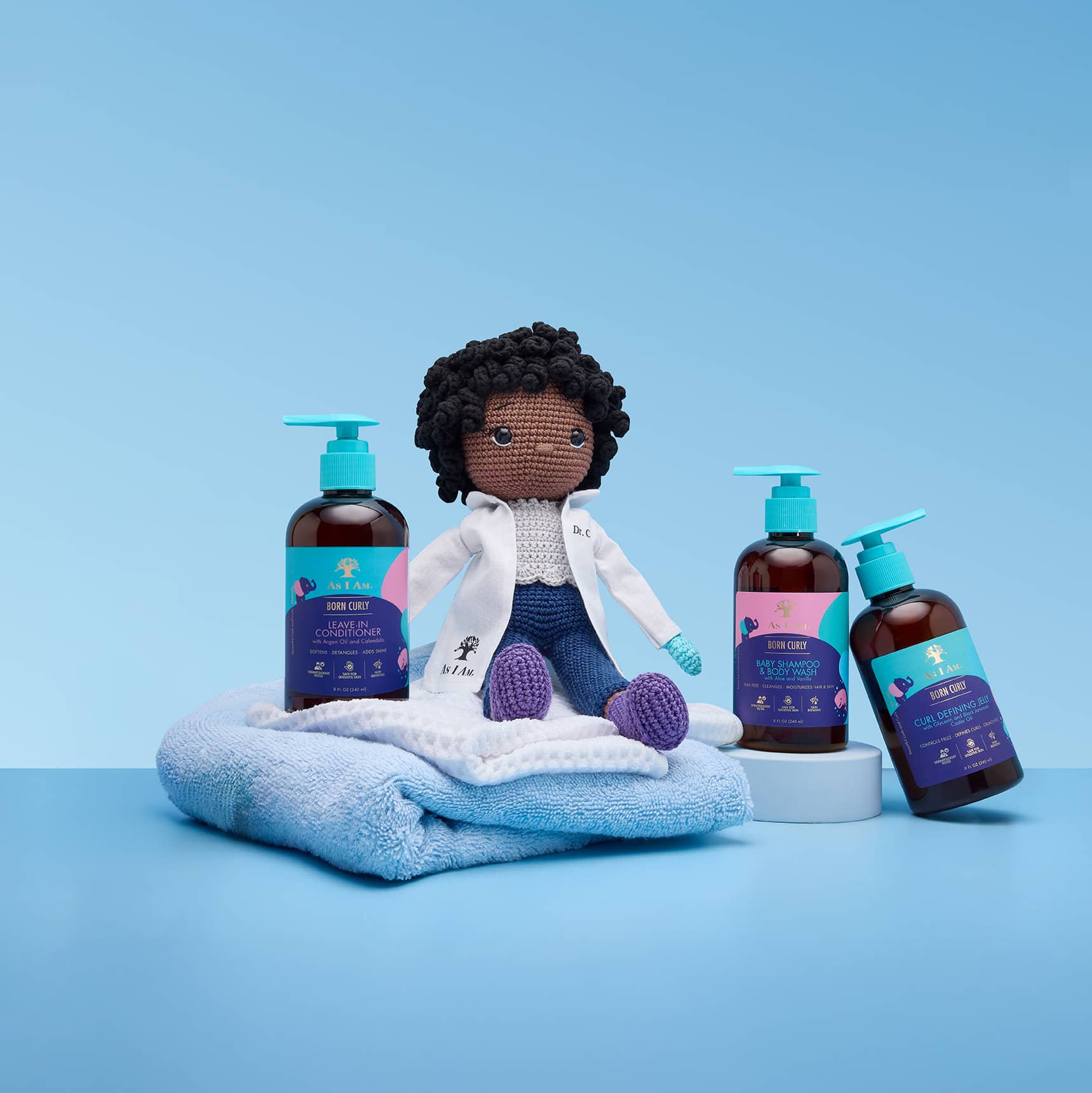 As i am Born Curly Shampoo + Leave In + Curl Defining Jelly