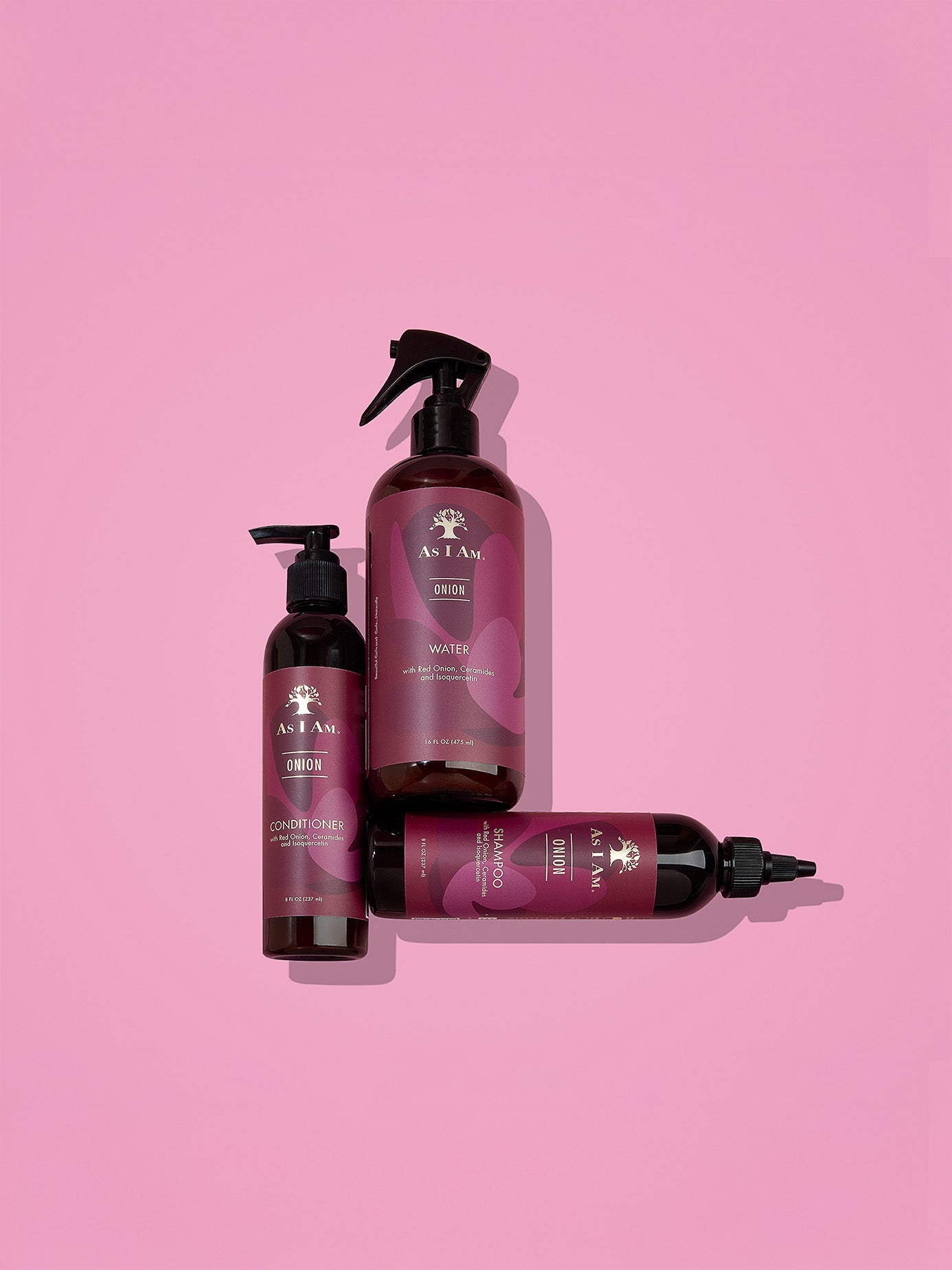 As i am Onion Water, Shampoo, and Conditioner